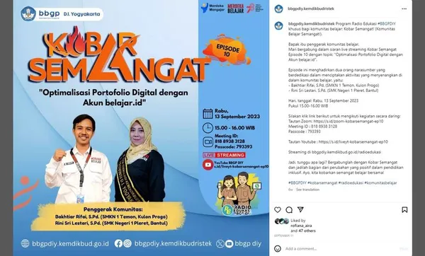 Kobar Semangat: Optimalisasi Portofolio Digital dengan Akun belajar.id