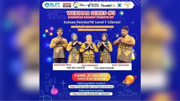 Webinar 3 Sahabat PembaTIK DIY: Coaching Clinic Sukses PembaTIK Level 1-Literasi