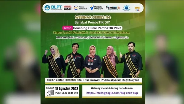 Webinar 4 Sahabat PembaTIK DIY: Kupas Level 2 PembaTIK & Tips Bikin Video Pembelajaran