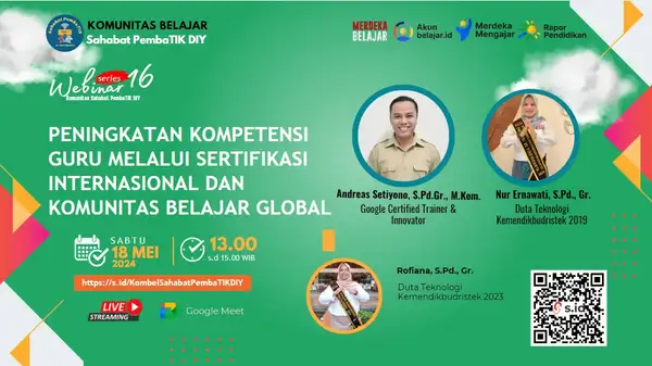 Webinar Peningkatan Kompetensi Guru melalui Sertifikasi Internasional dan Komunitas Belajar Global