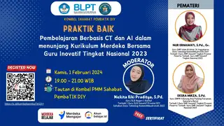 Webinar Praktik Baik Pembelajaran Berbasis CT Dan AI Dalam Menunjang Kurikulum Merdeka
